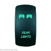Laser GREEN Rocker Switch REAR LIGHTS 20A 12V On/off LED Light TRUCK CAR UTV