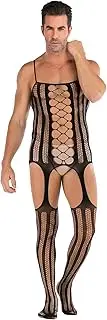 [Generic] Open Back Underwear Men Men's Sexy Open Files Fishnet Pantyhose Tights Bodysuits Stockings plus Download