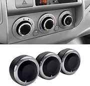 JDMCAR Compatible with Toyota Tacoma 2005-2015 A/C Air Conditioning Control Switch Knob Button, HVAC Control Knob Tacoma Heater Temperature HVAC Fan Control Knob - (A Set of 3 Knobs)