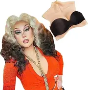 [GraziaCDS] Silicone Breast C-G Cup High Neck Fake Breastplate for Crossdresser Transgender Drag Queen Silicone Filler