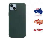 Genuine Apple iPhone 14 Plus Leather Case with MagSafe - Forest Green A2907