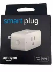 Amazon 3-Prong Single Socket Wi-Fi Smart Plug White Works With Alexa 2021