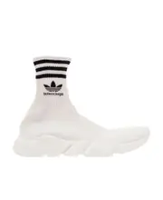 Balenciaga X Adidas Logo Embroidered Sock Sneakers 42 Black/White
