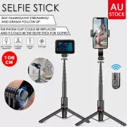 360° Selfie Stick Tripod Stand Remote Bluetooth for iPhone14 13 12 Pro Max 11 XS
