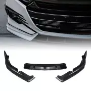 3Pcs Black Front Spoiler + Front Diffuser Side Trim For Honda Accord 2022 YOFER