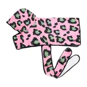 Annabel Trends Hot Dog Slip On Beach Hoodie Towel for Dogs Pink Ocelot Large
