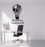 Vinyl Wall Decal Business Creative Teamwork Logo Office Decor Stickers (4177ig)