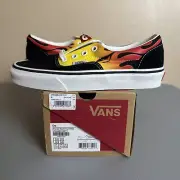 Vans UA Era Flame Black Unisex Canvas Skate Trainers
