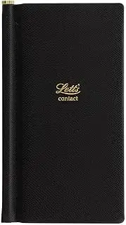 Letts Of London Legacy Slim Pocket Address Book, Black