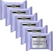 Neutrogena Night Calming Cleansing Makeup Remover Face Wipes, Nighttime Facial Towelettes to Remove Sweat, Dirt & makeup, Leaves Skin Feeling Calm, Alcohol-Free, 100% Plant Based Cloth, 25 ct