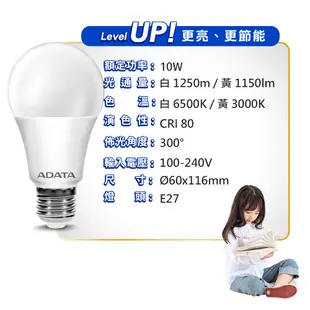 威剛 3W 8W 12W 14W LED燈泡 E27燈泡 球泡燈 大廣角 高亮度 壽命長 省電 節能 白光 黃光