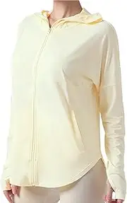 [VENLOTA] Women's UPF 50+ Sun Protection Hooded Jacket, Long Sleeve UV Shirts with Pockets, Quick Drying and Breathable