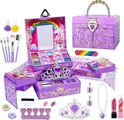 Kids Makeup Kit | Washable Makeup Set Toy | Washable Safe Little Girl Makeup Set, Creative Washable Makeup Set Toy for Girls, Kids Aged 3-12