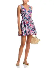 Aqua Bloom Mini Dress - Exclusive