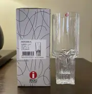 NIB Iittala Finland Minerva 8" Crystal Vase ~ Tapio Wirkkala Design ~ Sticker