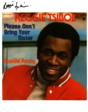 Music Autograph: REGGIE TSIBOE (Singer) Signed Photo