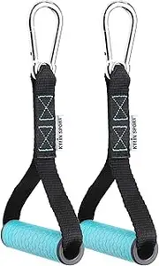KYLIN SPORT Exercise Handles for Upgraded Cable Machine Attachments Silicon Handle Grip with Metal Carabiner Colorful Version (Set of 2)