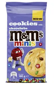2 x M&M's Minis Chocolate Cookies Sweets Party Snacks 180g