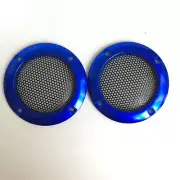 2Pc 2" Speaker Cover Blue ABS Frame Metal Mesh Grill For Car Audio DJ PA Speaker