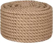 vidaXL Natural Jute Rope - Durable 20 mm Thick, 100 m Long Rope for Agriculture, Shipping and Home Uses