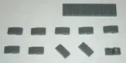 LEGO NEW 1x2x0.66 Dark Stone Grey Slope Curved (10x) 6029948 Brick 11477
