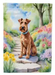 Irish Terrier Spring Path Garden Flag Mailbox Flag Decorative Yard Flag Banner