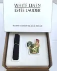 ESTEE LAUDER ROOSTER COMPACT with WHITE LINEN SOLID PERFUME in Orig BOX RARE
