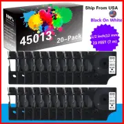 20PK Black on White D1 45013 Label Tape for DYMO LabelManager 210D 220P 260P 160