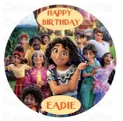 ENCANTO MIRABEL 19cm Round PERSONALISED Edible ICING Sheet Cake Topper