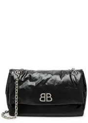 Balenciaga Monaco Medium Leather Shoulder bag - Black ONE SIZE