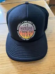 Merrell Hat Mesh Snapback Trucker Black Baseball Cap ￼ Unlikely hikers My Body..
