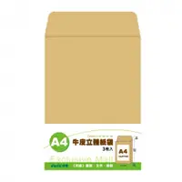 在飛比找蝦皮購物優惠-牛皮立體紙袋 -B4/9K/A4(3入/包) PEC-450