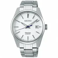 在飛比找momo購物網優惠-【SEIKO 精工】Presage 新銳麻葉家紋機械錶-白x