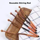 Natural Style Stirrer Novel Design Stir Stick Reusable Wooden Coffee Stirrers