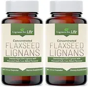 Flaxseed Lignans, 35mg - 90 Capsules - Flaxseed Hulls + SDG Lignans from Flaxseed Hulls - Immune System Support Supplement - 2 Pack - 180 Capsules