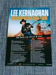 LEE KERNAGHAN - 2019 AUSTRALIA TOUR POSTER - SIGNED AUTOGRAPHED - LAMINATED NEW!
