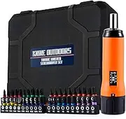 KNINE OUTDOORS Torque Screwdriver Wrench Driver Set 10-70 Inch Pounds lbs for Maintenance with T-bar Handle, 40 Hex Bits, 1/4" Socket, Shaft Extension, For Tools, Bike Repairing and Mounting, Orange