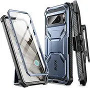 i-Blason Armorbox Series for Google Pixel 8 Pro Case with Kickstand & Belt Clip, [2 Front Frames] Full-Body Rugged Anti-Slip Bumper Case with Built-in Screen Protector (Tilt)