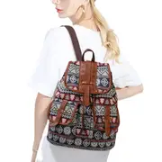 Geometric Canvas Backpacks Girl Cute Patterns Printed Backpack Bag