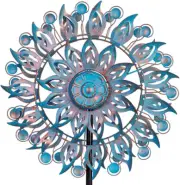 Large Wind Spinner Stable Stake Kinetic Metal Outdoor Yard Garden Art Decoration