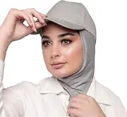[Cot-Oath] One-Piece Hijab Baseball Cap for Women Quick Dry Sun Hat Outdoor Sport Headscarf Hijab Hat