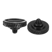 Soft Shutter Release Button Copper Camera Shutter Button Knurled, Black 2pcs