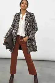NWT Anthropologie Gianna Longline Leopard Blazer size 4 Original $178