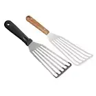 Stainless Steel Fish Turner Spatula With Slotted Angled Blade Cooking Tool 12.4"
