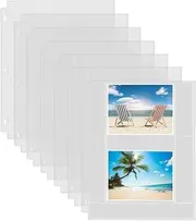 Fabmaker 30 Pack Photo Sleeves for 3 Ring Binder - (4x6, for 120 Photos), Archival Page Protectors, Clear Plastic Refill Pages, Postcard Sleeves, Acid-Free