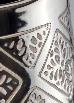 ST.MALO秘魯工匠手工陶瓷藝術造型花瓶-銀-2201PH