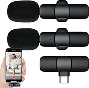 Wireless Phone Microphone | Wireless Cordless Microphones - Anti-Static Wearable Voice Transmitter for Blogging Game Social Media Videography Home Meeting