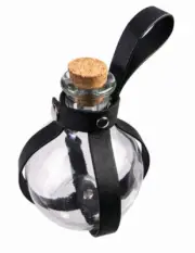 Witches & Wizard Cork Spell GLASS Potion Bottle Halloween Costume Party Decor