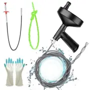 Drain Auger,10FT Snake Drain Clog Remover Tool for Sewers, Kitchens and Bathr...