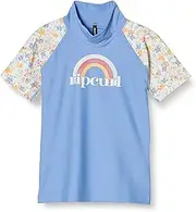 [Rip Curl] Lip Curl Women's Short Sleeve Rash Guard (UPF 50+ UV Protection) [WLY3FF / Golden Ditzy SS] Ocean